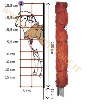 Immagine di Rete elettrificata per capre e pecore 108 cm